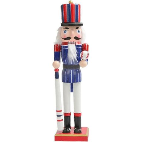 Casse-noisette en bois de 38 cm, figurine de soldat athlète, jouet pour la maison (1/5)
