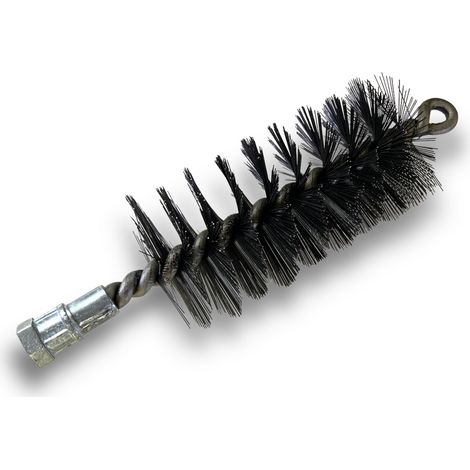 Brosse à tube PRO ACIER Ø 55 mm Raccord M12175 femelle Ame en acier torsadé Nettoyage brossage tube et canalisation Kibros 41SCA55