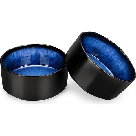 Bol en céramique noir et bleu 900 ml