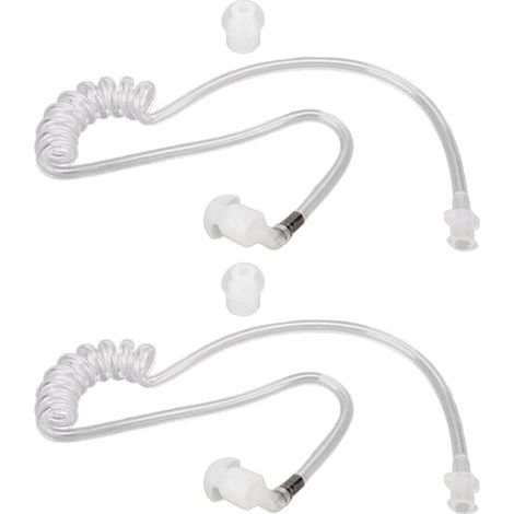 Tube acoustique de rechange transparent et amovible pour casques radio bidirectionnels Motorola (lot de 2) (1/5)