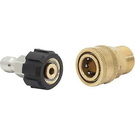 Raccords rapides pour nettoyeur haute pression, kit d'adaptateurs 14 mm vers 1/4 pouce (1/5)