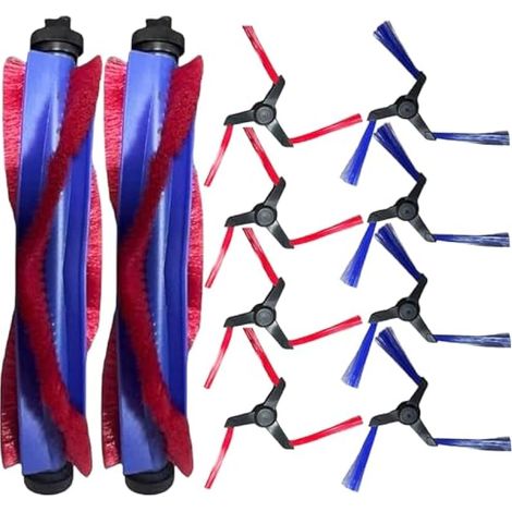 Lot de 10 pièces de rechange pour aspirateur robot Dyson Spot+ Scrub AI, 2 brosses principales et 8 brosses latérales (1/5)