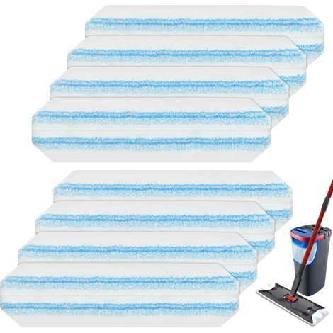 Pack of 8 microfiber mop heads for O-Cedar flat mops, washable and reusable pad refills for hard floors. (1/5)