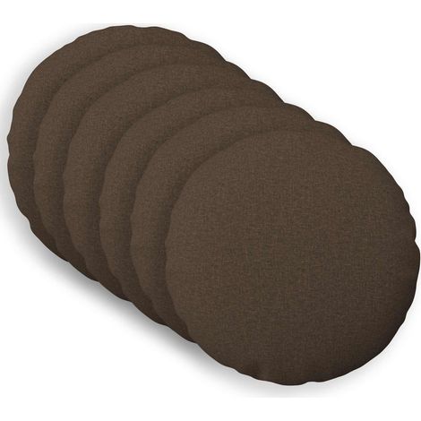 Housse de coussin 6 pc HEERLEN Taupe Ø 40 cm Tissu vidaXL