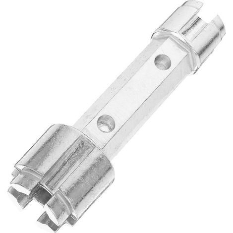 Ratschenschlüssel für Badewanne, Abflussreiniger für Badewanne, Doppelschlüssel für Waschbecken – 15,00 x 4,40 x 4,40 cm – Silber (1/4)