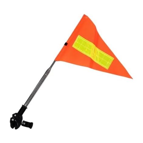Bike Flag, Safety Flag, 8.27x11.81x62.99 Inches, High Visibility & Waterproof Design, Reflective Pennant for Kids, Scooter, Wheelchairs, Golf Cart and Outdoor Use (1/5)