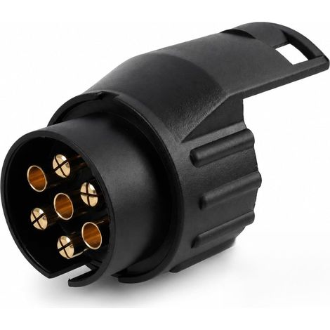 Adaptateur de Prise pour Remorque de Voiture, Convertisseur de 7 Broches vers 13 Broches, Compatible avec la Plupart des Véhicules Européens, Connexion Sécurisée et Transmission Fiable des Signaux (1/5)