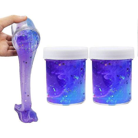 Lot de 2 pâtes à modeler « Ciel étoilé », pâte à slime parfumée anti-stress (1/5)