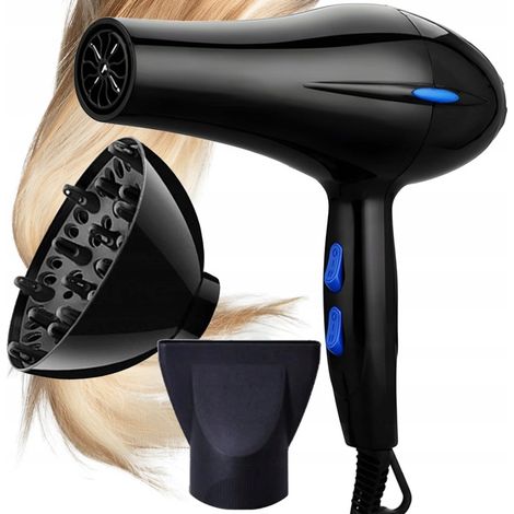 ASCIUGACAPELLI 2200W PRO IONIZZAZIONE FORTE + PUNTA
