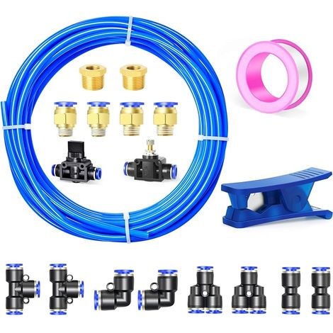 8mm od bleu 10 mètres nylon tuyau d'air pneumatique Kit tuyau pour système de freinage de transfert de fluide (1/5)