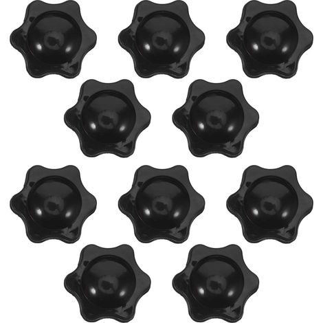 Bouton hexagonal noir M8 pour machines filetage femelle (1/5)