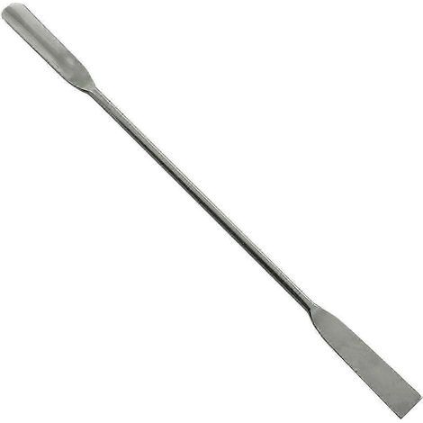 Spatule de laboratoire double en acier inoxydable pour prélèvement d'échantillons