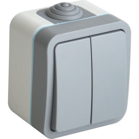 Interruptor onlex double luxe impermeable antipolvo 10A 250V