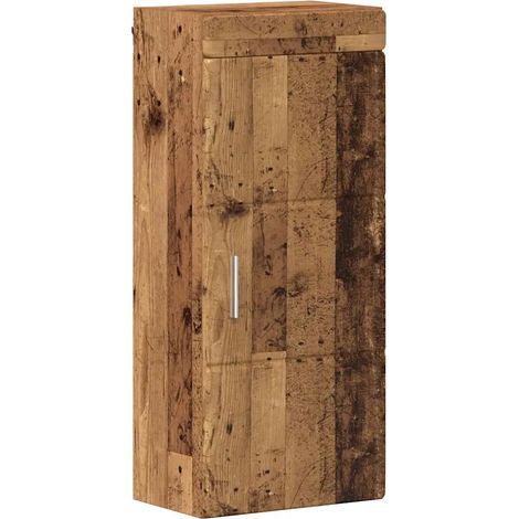 Armadio da parete per bagno moderno con ripiano 37 x 24,5 x 86 cm spazio di archiviazione durevole in legno multistrato legno antico 020052654