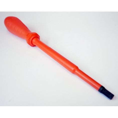 Tournevis 6 pans 6x150mm isolé 1000V – Lame décolletée pour vis creuses – Manche bi-matière orange – Pour espaces confinés – Derancourt