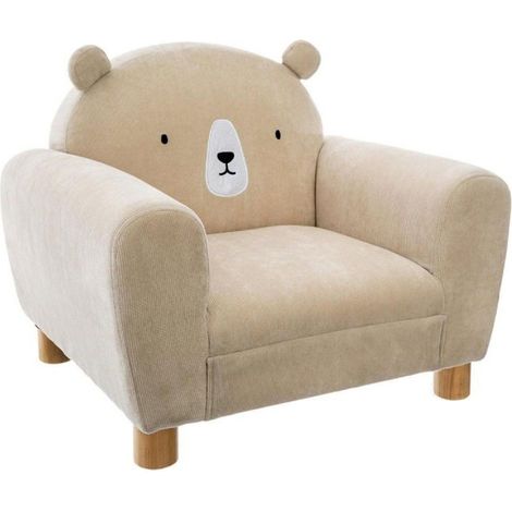 Fauteuil pour Enfants Oreilles d'Ours 43cm Beige (1/4)