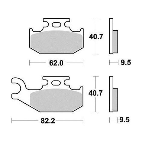 Plaquette de frein Kyoto pour Quad CANNONDALE 440 Blaze 2003 AVD (1/2)