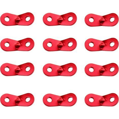 12-Piece Aluminum Alloy Camping Rope Tensioner Hooks, Durable Non-Slip Rope Adjuster Hooks for Tents, Tarps, Hiking, and Camping (1/5)
