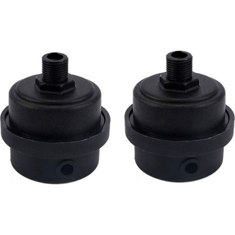 Lot de 2 filtres silencieux pour compresseur d'air – Élément filtrant en mousse – 1/4' PT (12 mm) – Réduction bruit et protection contre poussière (1/5)