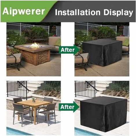 Housse Salon de Jardin,Housse de Table Jardin,Couverture de Protection Meubles Bâche Salon, 420D Tissu Oxford Bache Table Exterieur (12012074CM) (1/5)