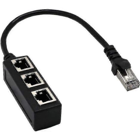 Câble adaptateur Ethernet 1 vers 3 ports, répartiteur de câble réseau, câble d'extension Ethernet 1 vers 3 (2025) (1/2)
