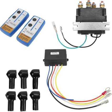 Professionelle 12V 250A elektrische Seilwinde, schwarz pulverbeschichtetes Leistungsrelais, kompatibel mit Lasten von 2000lb-5000lb für ATVs und UTVs (1/5)