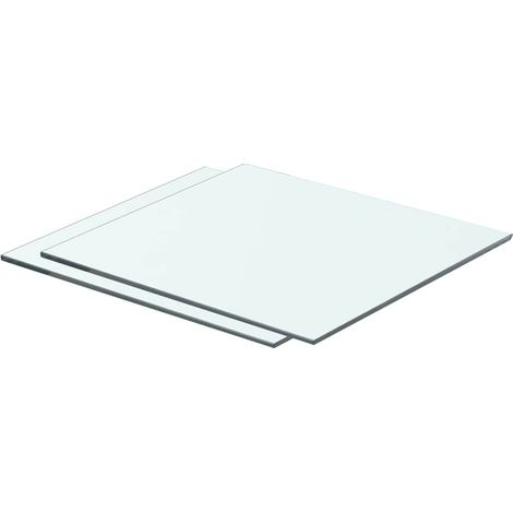Estantes 2 unidades panel de vidrio transparente 40x30 cm vidaXL