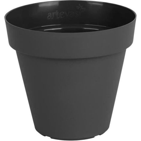 Pot De Fleurs - 40 x 40 x 34,7 cm - 28,3 L - Résistant Au Gel - Trou De Drainage - Anthracite (1/2)