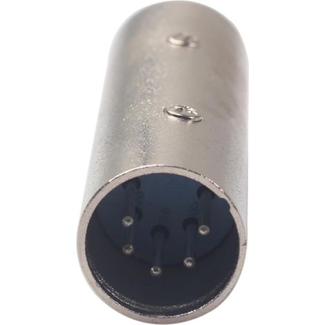 Adaptateur Audio et Remplaçant Les Anciens Adaptateurs XLR Mâle à 5 Broches en Alliage de Zinc Argenté, eur pour Équipement Caméra (1/5)