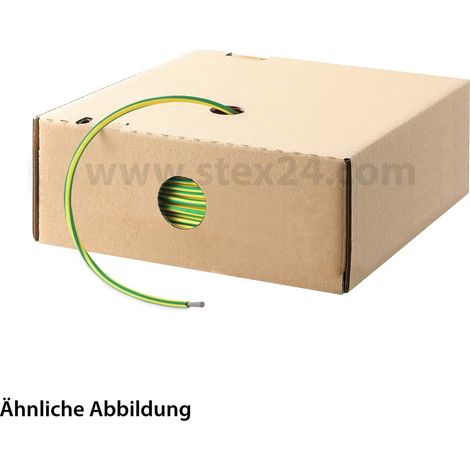 HELU KABEL FÜNFNORM 1X1,5mm² AWG16 GNYE (grün/gelb) Einzelader grün/gelb AD 3,4mm VPE 100,0 Meter Nennspannung Uo/U 450V/750V nach UL/CSA 600V - 1 Stück