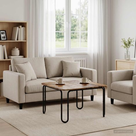 vidaXL Coffee Table Old Wood 100 x 100 x 45 cm Engineered Wood (1/5)