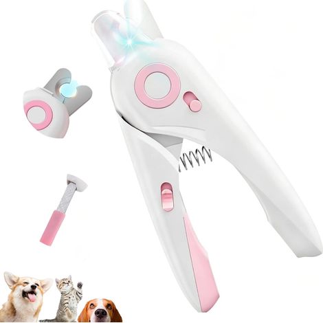 Coupe-ongles LED 3 en 1 pour chiens et chats - Coupe-ongles LED professionnel avec capteur rapide pour un toilettage en toute sécurité, pour petites et moyennes races UNIQUEMENT (jusqu'à 20 kg) (1/5)