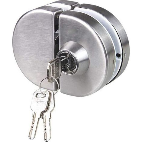 Double Glass Door Lock 304 Stainless Steel Both Sides Open Frameless Door Hooks for 10-12mm Thickness Glass