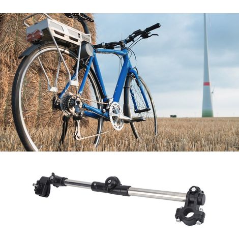 Support d'ombrelle vélo réglable avec anneaux de verrouillage en tube acier inoxydable pour moto