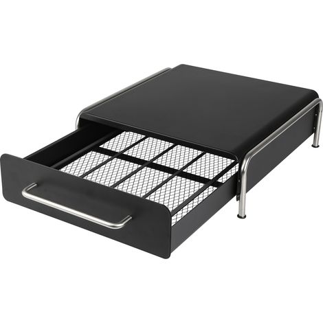 Haloyo® Kaffee Ständer,Kapselschublade Kaffeekapsel Box Kapselspender Schubladenbox zur Aufbewahrung von Kaffeekapseln, Teebeuteln Kapselständer für 36 Kaffeepads 30.5 x 31.5 x 10cm Schwarz (1/5)