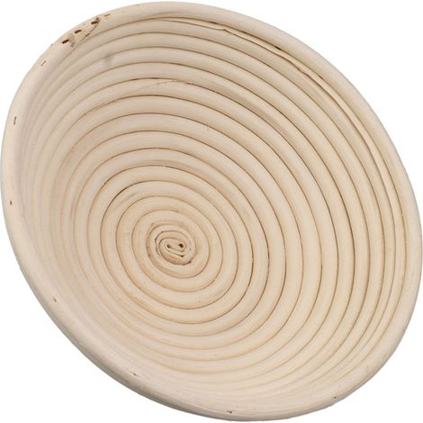 Panier à pâte rond avec doublure, panier à pâte en osier, ensemble pour la cuisson du pain, diamètre 24,5 cm (1/5)