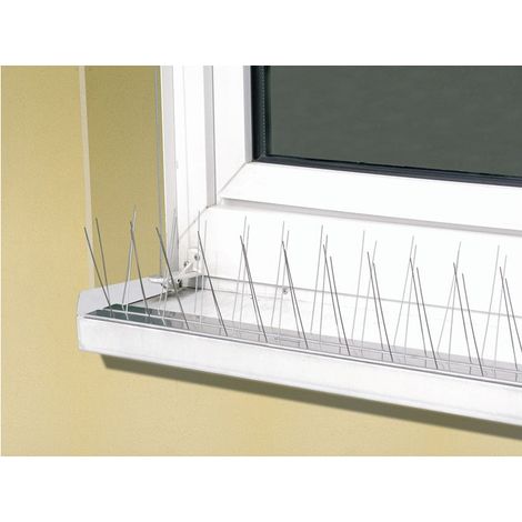 Defensa contra pájaros y palomas clásicas de 60 cm de largo. 24 puntos de aluminio (por 6)