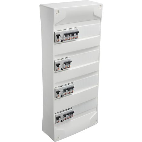 DEBFLEX - COFFRET PRE EQUIPE 4 RANGEES- 4 INTER DIFF (40A type A et AC, 63A type A) 12 DISJONCTEURS (510A, 316A, 320A, 132A) - 707952