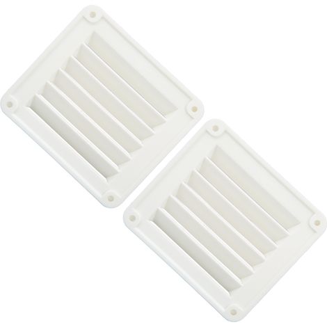 2 pièces Bouche d'aération latérale rectangulaire blanche pour évacuation d'air (1/5)