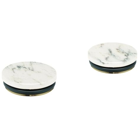 GROHE Inserciones Atrio Private Collection 48456, material: compuesto de cuarzo White Attica Caesarstone, para mandos giratorios 21 138 y 21 142, cromo, 48456000