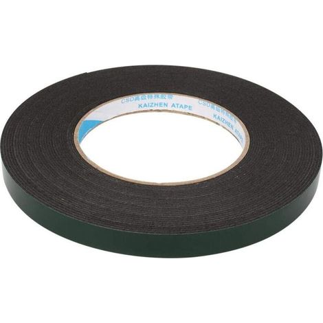 10m de couleur noire de bande de mousse double face auto-adhésive imperméable super forte (1/5)
