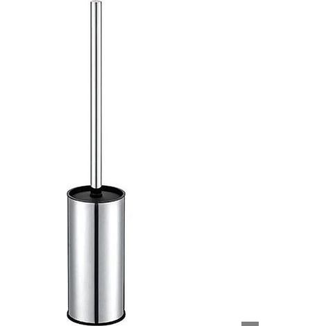 Porte-Brosse WC en Acier Inoxydable Chromé Rond sur Pied pour Salle de Bain (chromé) (1/4)