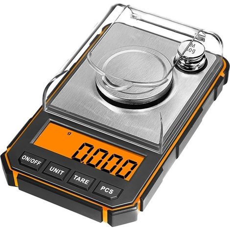 Digital Portable 50g 0.001g, Mini Balance Electronic Of Precision Professional, In Milligrammes Of Pocket, Weight Calibration 50g,Good Performance Of Load(Oranje) (1/5)