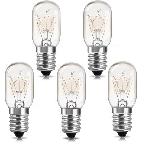 Ampoules pour réfrigérateur T22-E14-25W, incandescentes, haute luminosité 5 pièces (1/4)