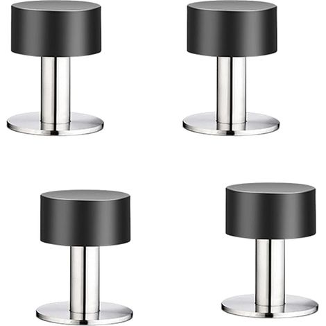 Quatre butées de porte robustes, élégantes butées de porte murales anti-collision, adaptées aux maisons, aux bureaux et aux cuisines, avec une conception non destructive et une installation facile. (1/5)