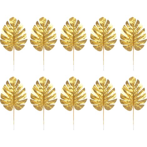Feuilles De Palmier Artificielles - 20 Pièces - Longueur Totale 30 Cm - Largeur 15 Cm - Pour Décoration Thème Hawaïen Jungle - Lot (1/5)