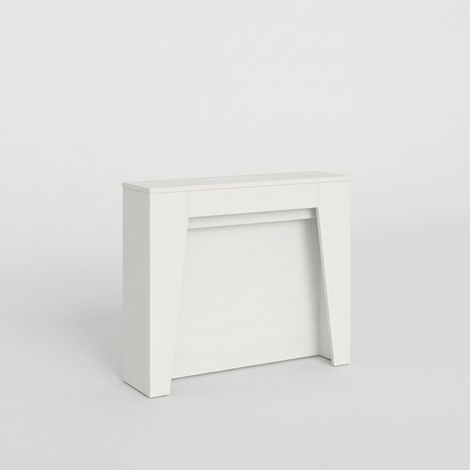 Ausziehbare Konsole 90x25/211 cm Anea White Ash