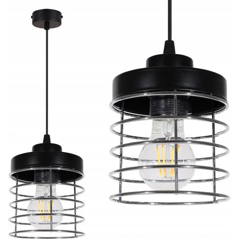 LÁMPARA DE TECHO COLGANTE LED CON CABLE CROMADO (1/5)