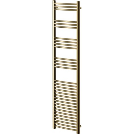 Colore Marco Brushed Brass 1800mm x 500mm Curved Heated Towel Rail (1/5)