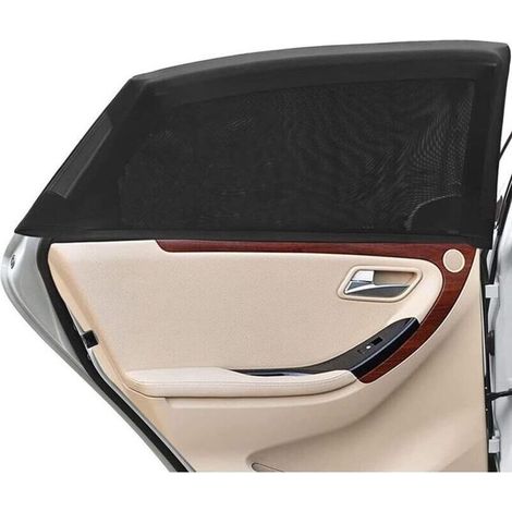 Pare Soleil Voiture Bébé Chaussette Vitre: 2pcs Protection Pare-Soleil Vitres Arrière Latérales Universelle pour Auto SUV Protégez Enfant & Animaux Bloquer Les Rayons UV Chaleur Noir (1/4)
